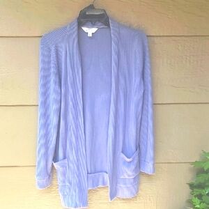 Market & Spruce Cornflower Blue gray Soft Open Front Cardigan Medium M